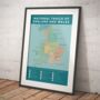 Hiking Trails Of England And Wales Map Art Print, thumbnail 5 of 7