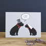 French Bulldog Wedding / Engagement Card, thumbnail 2 of 2