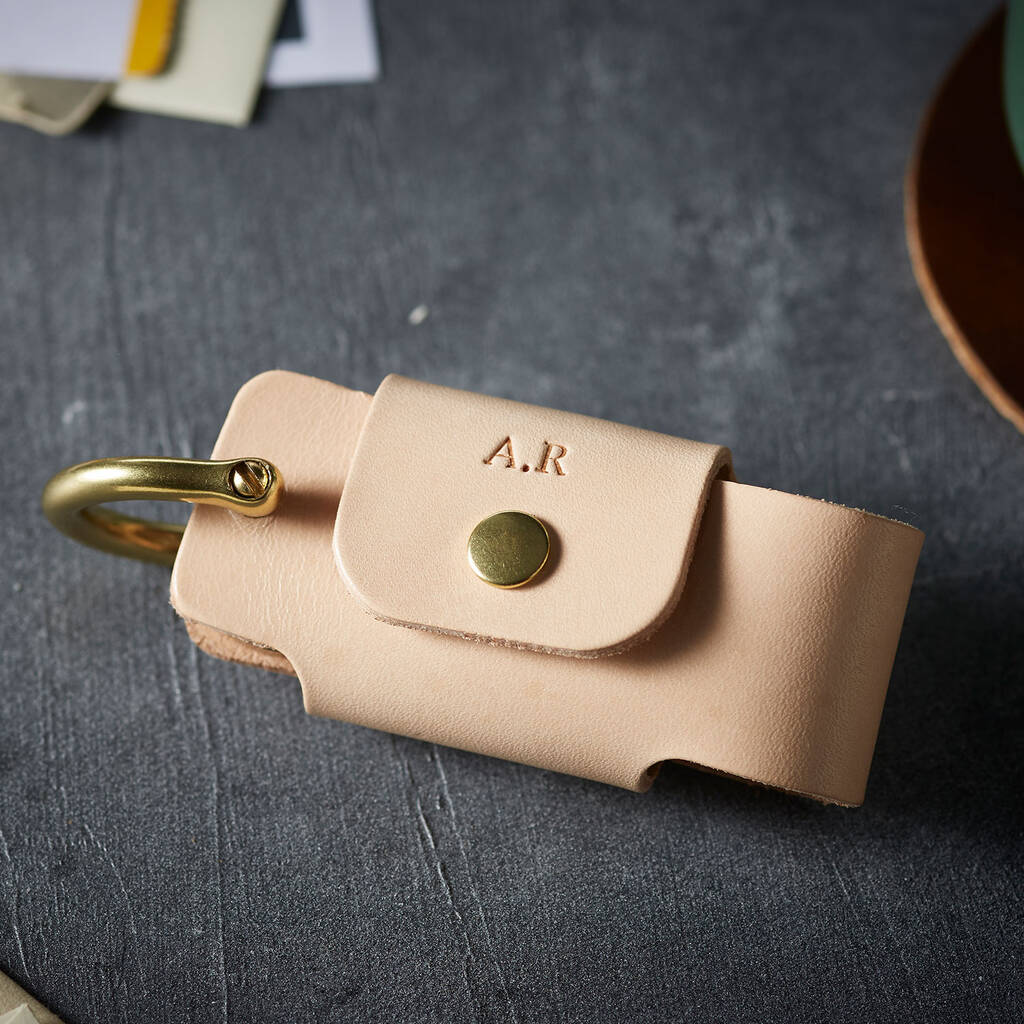 Personalised Leather Key Case By Man & Bear