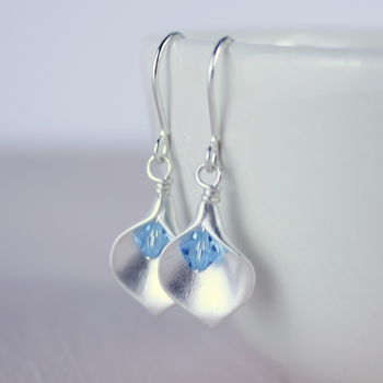 Calla Lily Birthstone Earrings, 8 of 12