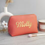 Personalised Vegan Leather Wash Bag, thumbnail 9 of 12