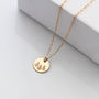Botanical Gold Disc Necklace Forest, thumbnail 1 of 2