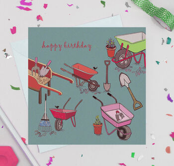 'Wheelbarrows' Birthday Card, 3 of 4
