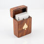 Personalised Wooden Cards Case With Engraved Front Text, thumbnail 6 of 6