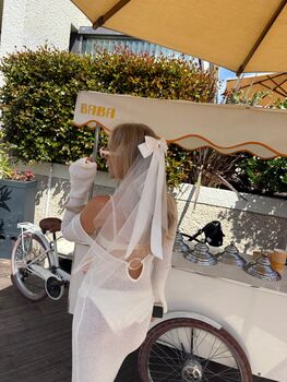 Plain Ribbon Bow Veil, 4 of 5