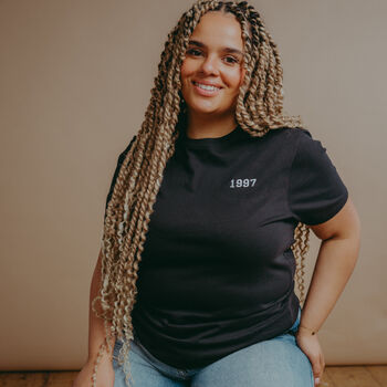 Embroidered Personalised 'Year' Unisex T Shirt, 4 of 11