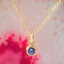 Tanzanite December Birthstone Rose Gold Plated Necklace, thumbnail 5 of 8