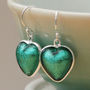 Heart Earrings In Silver And Murano Glass, thumbnail 7 of 12