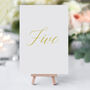 Elegant Gold Table Numbers, thumbnail 1 of 7
