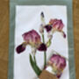 Iris Watercolour Painterly Cotton Tea Towel, thumbnail 2 of 3