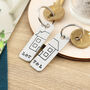 Couples New Home Gift Personalised Pair Of Keyrings, thumbnail 2 of 5