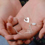 Personalised Silver And Rose Gold Plated Heart Necklace, thumbnail 2 of 7