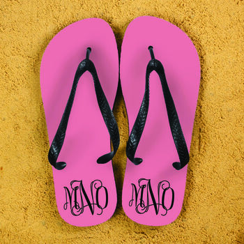 Monogrammed Flip Flops, 5 of 6