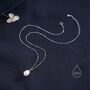 Natural Pearl Necklace In Sterling Silver, thumbnail 4 of 10