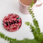 Personalised Pink Floral Acrylic Coaster, thumbnail 3 of 3