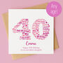Personalised 40th Birthday Card, thumbnail 1 of 3