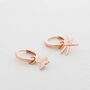 Mismatched Butterfly And Dragonfly Huggie Hoops In Sterling Silver, thumbnail 7 of 12