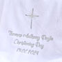 Personlaised Faux Fur White Blanket For Christening, thumbnail 3 of 8