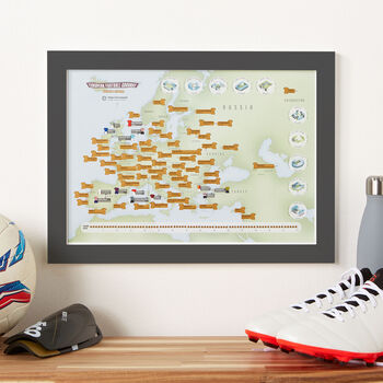 Personalised European Football Grounds Scratch Poster, 6 of 7