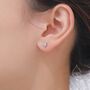 Genuine Sky Blue Topaz Stud Earrings In Sterling Silver, thumbnail 5 of 12