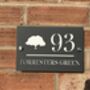 Personalised Silhouette Tree Design House Number Sign Acrylic, thumbnail 7 of 11
