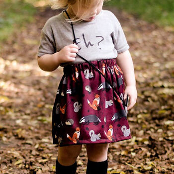 Girl's 'Woodland Animal' Print Skirt, 2 of 10