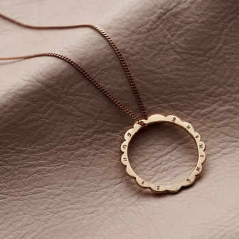 Personalised Scalloped Circle Necklace, 7 of 11