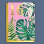 16th Birthday Houseplants Card With Gold Type, thumbnail 1 of 3