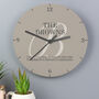 Personalised Family Initial Wooden Wall Clock, thumbnail 5 of 5