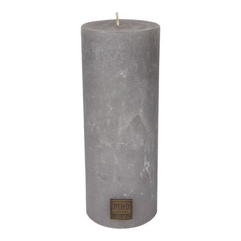 Suede Grey Pillar Candle, 3 of 3
