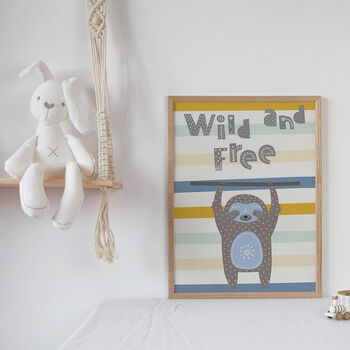 'Wild And Free' Scandi Style Nursery Print, 7 of 8