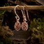 Rose Gold Pinecone Earrings, thumbnail 1 of 4