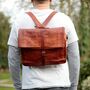 Convertible Roll Top Leather Backpack Satchel, thumbnail 2 of 12
