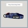 Navy Floral Dog Collar, thumbnail 1 of 3