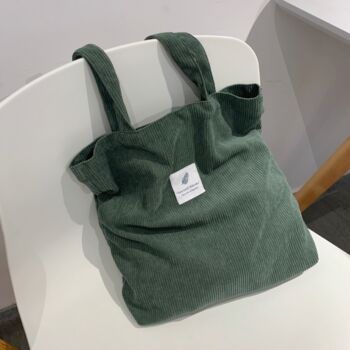 Thin Corduroy Neutral Tote Bags, 6 of 8