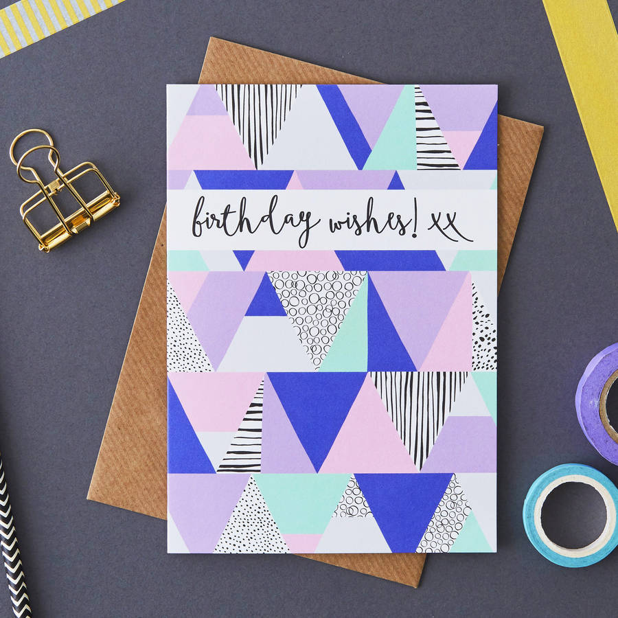 contemporary birthday wishes card by jessica hogarth ...