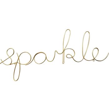 Gold Metal Wall Sparkle Hanging Decoration, 2 of 2