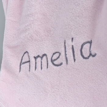 Personalised Pink Soft Fleece Baby Blanket, 3 of 5