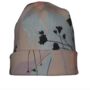 Chemo Headwear Beanie Hat Bandana Grey Pink Flowers Super Soft, thumbnail 2 of 6