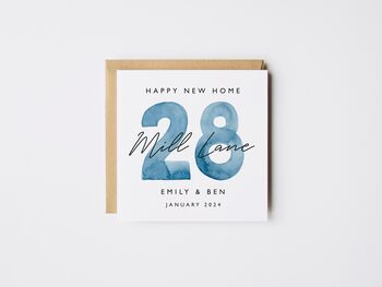 Personalised Bold Red Happy New Home Card *Colour Options, 2 of 5