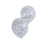 Pack Of Five Confetti Filled Clear Party Balloons, thumbnail 3 of 3