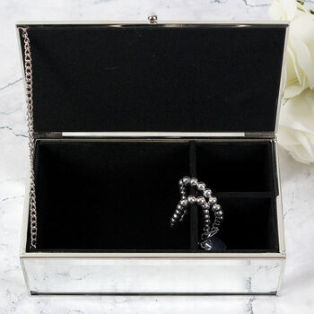 Personalised Name Floral Mirrored Jewellery Box, 5 of 6