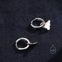 Sterling Silver Cloud Dangle Hoop Earrings, thumbnail 4 of 10