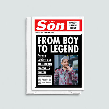 Personalised Birthday Card For Son, 2 of 3