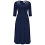 Veronica Dress In French Navy Vintage 1940s Style, thumbnail 1 of 2