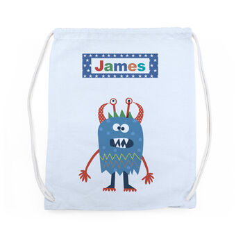 Personalised Boy's Little Monster Pe Kit Bag, 5 of 12