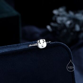 Sterling Silver Cute Little Guinea Pig Ring, 2 of 12