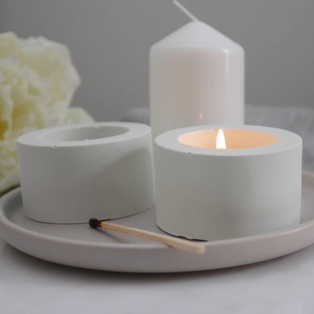 Concrete Tealight Holder By QuirkyBee | notonthehighstreet.com