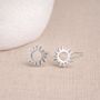 Sterling Silver Sunshine Stud Earrings – 7mm, thumbnail 4 of 10