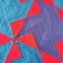 Large Pinwheel Handmade Patchwork Quilt For Living Room, thumbnail 5 of 11